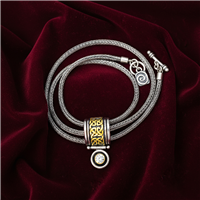 Renee Slider Pendant with Diamond in Two Tone