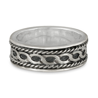 Rope Twist Wedding Ring in Sterling Silver