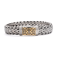 Scroll Chain Bracelet in Two Tone