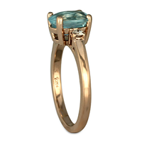 Simple Rose Aqua Ring in 18K Rose Gold