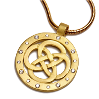 Sita Pendant with Diamonds in 18K Yellow Gold