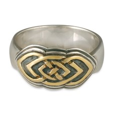 Skyler Ring in 14K Yellow Gold Design w Sterling Silver Base