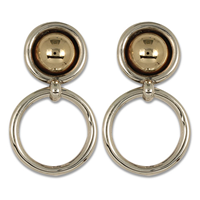 Sol Earrrings in 14K Yellow Gold Design w Sterling Silver Base