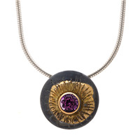 Solar Flare Pendant in Amethyst