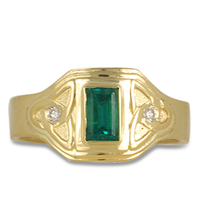 SOLD One of a Kind Aria Emerald Ring in 18K Yellow Gold