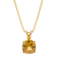 Sphene Pendant in 14K Yellow Gold