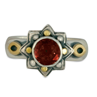 Sunrope Ring in Garnet