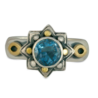 Sunrope Ring in London Blue Topaz