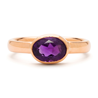 The Bushel Ring with Amethyst in 14K Rose Gold