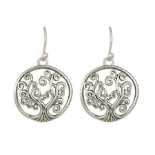 Tree of Life Earrings in Sterling Silver