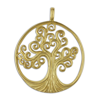 Tree of Life Pendant 18K Large in 18K Yellow Gold
