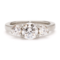 Trifecta Engagement Ring in 14K White Gold