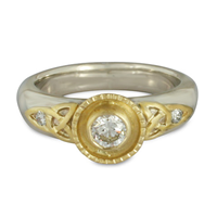 Trinity Bezel Ring in Two Tone