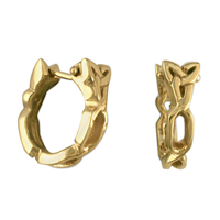 Trinity Cuff Earrings in 14K Yellow Gold