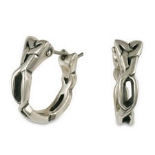 Trinity Cuff Earrings in Sterling Silver