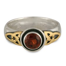 Trinity Cup Ring in Garnet