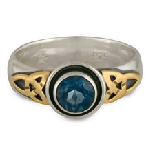 Trinity Cup Ring in London Blue Topaz