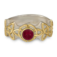 Trinity Ring with Gem in Ruby