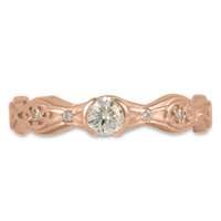 Trinity Twist Solitaire Engagement Ring in 14K Rose Gold