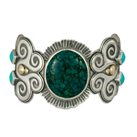 Turquoise Cuff Bracelet in Sterling Silver