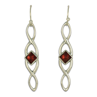 Twist Earrings Long in Sterling Silver