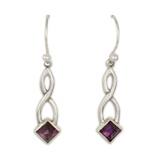 Twist Earrings in Amethyst