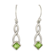 Twist Earrings in Peridot