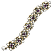 Vega Bracelet in 14K Yellow Gold Design w Sterling Silver Base