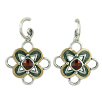 Vega Earrings in Garnet