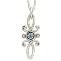 Viola Pendant in Swiss Blue Topaz