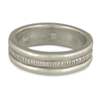 Wide Bridges Wedding Ring in 14K White Gold