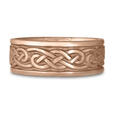 Wide Infinity Wedding Ring in 14K Rose Gold
