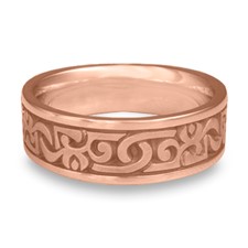 Wide Luna Wedding Ring in 14K Rose Gold