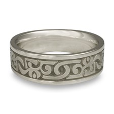 Wide Luna Wedding Ring in Stainless Steel