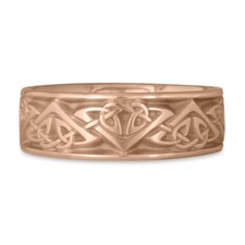 Wide Monarch Wedding Ring in 14K Rose Gold