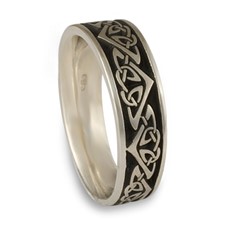 Wide Monarch Wedding Ring in 14K White Gold