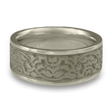 Wide Morocco Wedding Ring in Stainless Steel