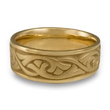 Wide Papyrus Wedding Ring in 18K Yellow Gold