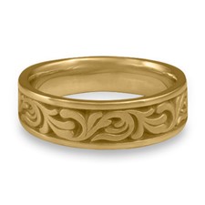 Wide Tradewinds Wedding Ring in 14K Yellow Gold