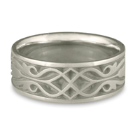 Wide Tulip Braid Wedding Ring in Platinum