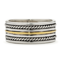 Windsor Twist Ring in Two Tone