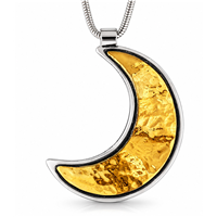 Wistra Moon Pendant in Two Tone